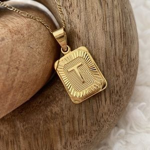 Bracha initial “T” necklace